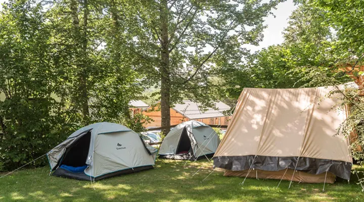 Emplacements de camping dans les Alpes